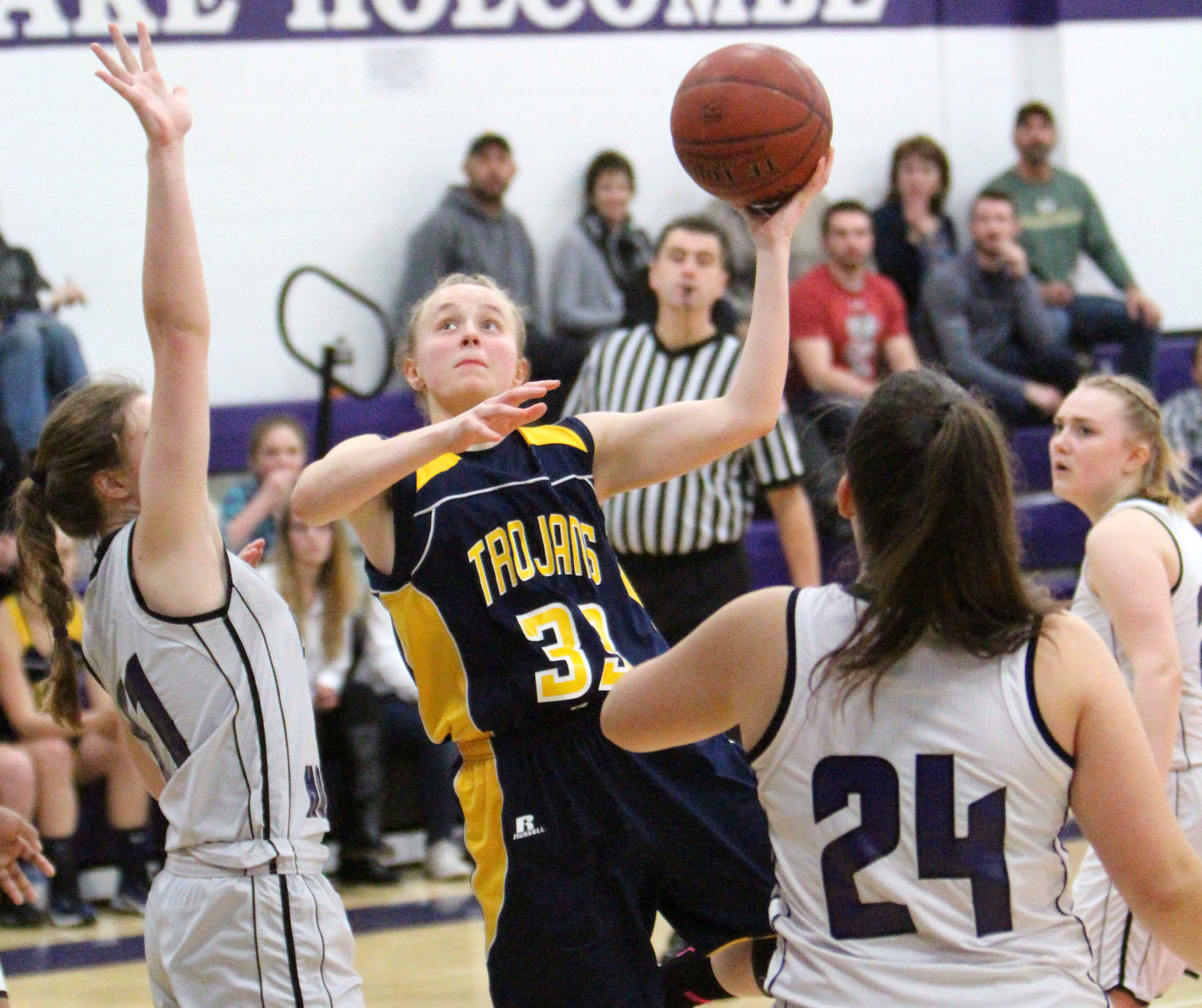 New Auburn at Lake Holcombe girls basketball 2-13-18